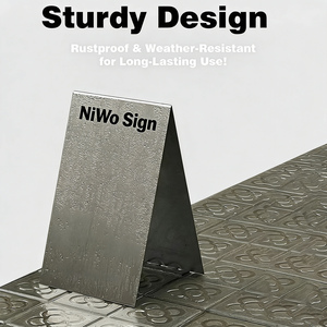 Panneau publicitaire extérieur <span class=keywords><strong>en</strong></span> A pour <span class=keywords><strong>trottoir</strong></span>, <span class=keywords><strong>en</strong></span> métal sandwich, double <span class=keywords><strong>face</strong></span>, pliable, pour affiches, avec cadre miroir, signalisation de rue - Product Image 5