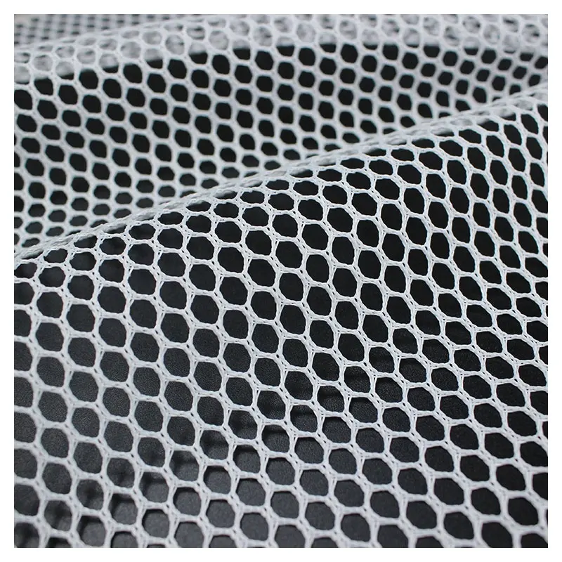 Hersteller Hochwertige sechseckige Mesh Breath ble100 % Polyester Soft Net Stoffe