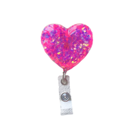 Vente chaude paillettes infirmière médecin travail étudiant Badge bobine acrylique rétractable carte d'identité porte-Badge avec pince crocodile