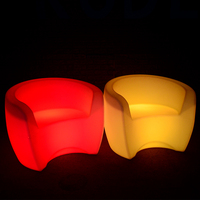 Kursi Sofa LED Bar Hotel dengan Lampu Penerangan untuk Pesta Pernikahan, Kursi Sofa Ruang Tamu Berlampu, Furnitur Luar Ruangan Tahan Air