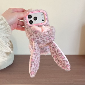 Custodia per telefono in peluche a forma di orecchio di borsa, divertente e simpatica, con pelliccia, per l'inverno, compatibile con iPhone 13 Pro Max, 14, 12, 11, per ragazze - Product Image 6