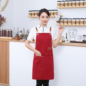 Tạp dề cho nhà hàng máy chủ denim biểu tượng tùy chỉnh biểu tượng tùy chỉnh chịu nhiệt tạp dề với tay áo bartender tạp dề - Product Image 3