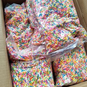 Nhà Máy Bán Buôn 1Kg Rắc Ăn Được Cầu Vồng Jimmies Nhiều Màu Kim Cho Bánh Cookie Trang Trí Đường Sprinkles - Product Image 4