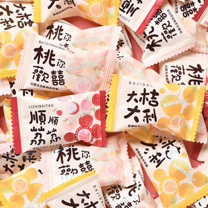 Premium Longke Peeled Soft Candy-Melocotón jugoso, <span class=keywords><strong>naranja</strong></span>, lichi y sabores de frutas mixtas - Product Image 4