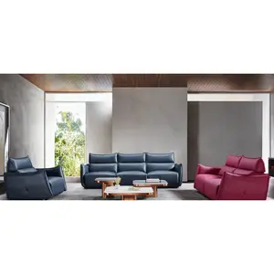 Đồ nội thất phòng khách da hoặc leathaire vải thông minh cắt L hình dạng góc PU da xuống sofa