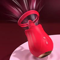 Vibrateur Lèche-Langue et Suceur, Masseur de Seins et de Tétons, Stimulateur Clitoridien et Point G 2-en-1, Masturbateur Féminin, Jouet Sexuel Adulte