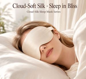 Luxury 100% Silk <b>Sleep</b> Soft Breathable Light Blocking Eye <b>Mask</b> With Adjustable Elastic Strap - Product Image 4