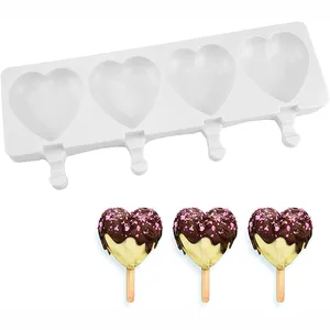 Coeur Gâteau De Glace Silicone Moule À La Main Crème Glacée Chocolat Bonbons Moule pour L'été