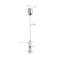 Système de suspension réglable en câble d'acier pour panneau acoustique