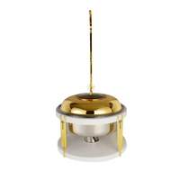 FULAIXIN Réchaud de buffet de luxe élégant en acier inoxydable doré 8L, chauffe-plats à alcool 50-70°C, longue durée de vie