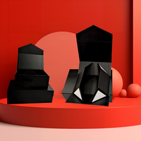 Individuell bedruckte luxuriöse rosa schwarze starre Kartonverpackung Geschenkbox Clamshell magnetische faltbare Geschenkboxen mit Logo