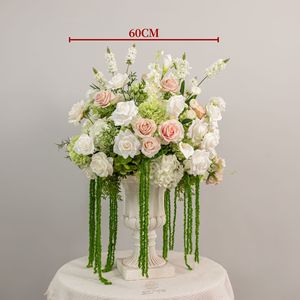 2026 New Plastic Flower Wedding Hotel Banquet <b>Table</b> <b>Party</b> Event <b>Decoration</b> Wedding Artificial Simulated Flower Ball Pendant - Product Image 1