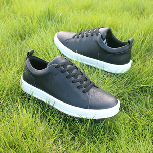 Chaussures de marche imperméables en cuir de vache pour hommes, baskets décontractées à semelle à pointes, chaussures de golf à lacets, hiver - Product Image 6