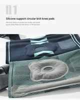 Genouillère de sport à double sangle en silicone respirante pour l'été, avec protection de genou pour le cyclisme et le sport