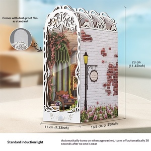 Rompecabezas 3D <span class=keywords><strong>de</strong></span> madera <span class=keywords><strong>para</strong></span> armar, modelo <span class=keywords><strong>de</strong></span> casa <span class=keywords><strong>de</strong></span> jardín hecha a mano, soporte <span class=keywords><strong>para</strong></span> libros con sensor, cabaña DIY, regalo <span class=keywords><strong>para</strong></span> mayores <span class=keywords><strong>de</strong></span> 14 años - Product Image 2