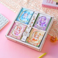 Buku Catatan Spiral Mini Tema Anime Peri Bunga 80GSM 70 Lembar Bergaris 4 Desain Saku Alat Tulis Sekolah Siswa Grosir