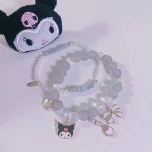 Venta caliente ajustable fina mujer cuenta cristal pulsera joyería de moda colgante pulsera - Product Image 5