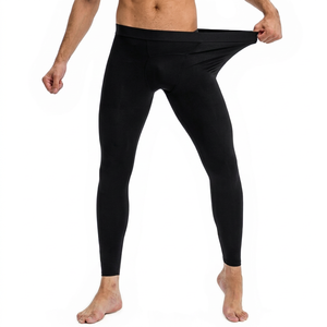 2024 Men's Slim Fit Active Fitness <b>Leggings</b> Unique Solid Print <b>Pattern</b> Seamless Pant with Private Label Fitness Wear Sets - Product Image 1