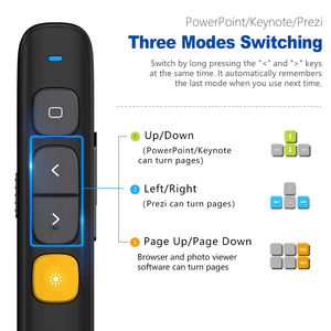 Norwii N29 Li Wireless Presenter mit wiederauf ladbarem Laserpointer, Powerpoint Presenter Präsentation Remote <span class=keywords><strong>Lazer</strong></span> Pointer <span class=keywords><strong>Pen</strong></span> - Product Image 3