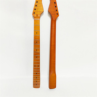 Manche de guitare électrique HIVE Direct Selling en bois d'érable grillé, structure intégrée, écrou en plastique Au Tau 42mm, 6 cordes, 22 frettes, type ST