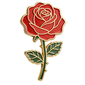 Custom Rose Flower Enamel <b>Pin</b> Metal Lapel <b>Badge</b> Gold Plated Floral <b>Pin</b> for Clothing Gifts Events - Product Image 1