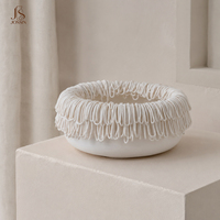 Jossin handgemaakte witte keramische chocolade schaal decoratieve serveerschaal voor desserts & snacks huisdecoratie