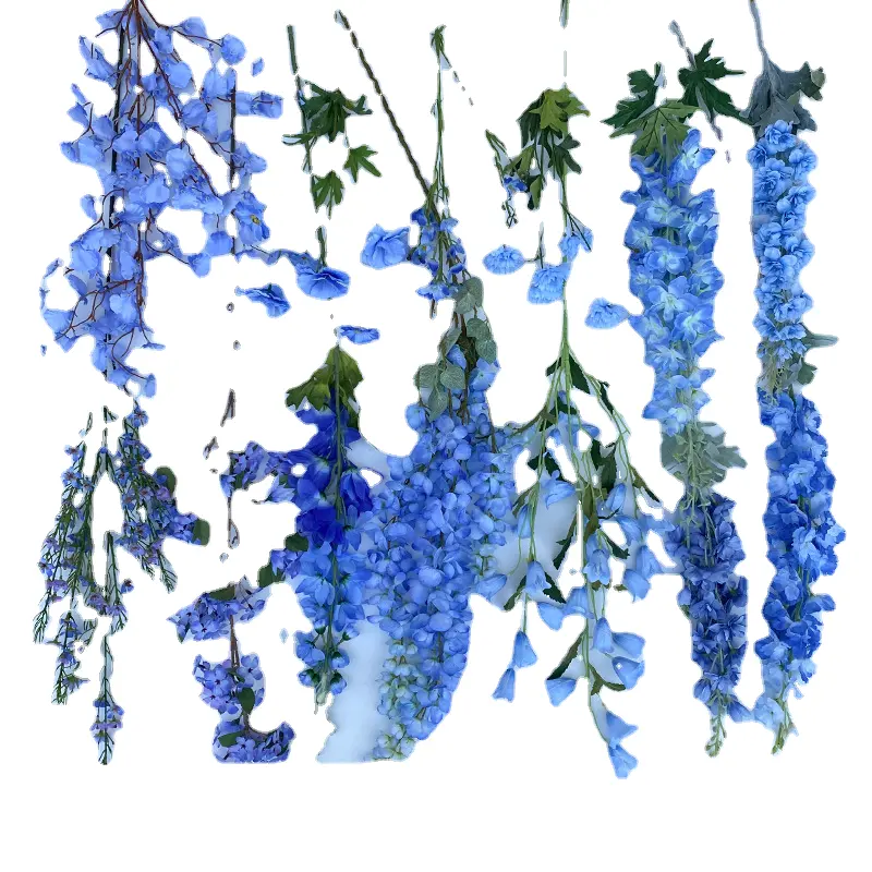 LFH 2023 blue stage ceiling flower material with wedding hall romantic landscape arrangement silk flowe