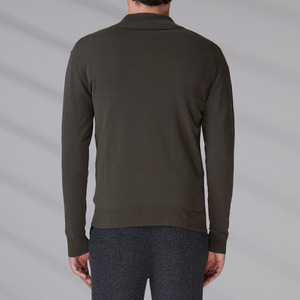 Customized High Quality Warm Top Anti-Pilling <b>Long</b> Sleeved Winter Zipper Sweater Knit Cotton <b>Cardigan</b> <b>for</b> <b>Men</b> - Product Image 5