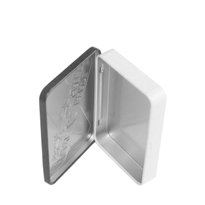 Dikdörtgen menteşeli Metal teneke kutu prezervatif durumda küçük kare Candied kutusu hediye gıda sınıfı ambalaj teneke - Product Image 3