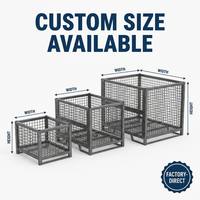 Conteneur de stockage en acier OEM/ODM, cage métallique pliable et empilable, étagère de rangement réglable pour entrepôt