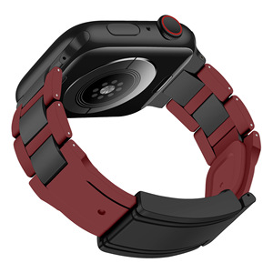 Correa de reloj inteligente de goma de acero inoxidable con diseño mejorado para <span class=keywords><strong>Apple</strong></span> <span class=keywords><strong>Watch</strong></span> 49mm 45mm <span class=keywords><strong>44mm</strong></span> 41mm Ultra Series 9 8 <span class=keywords><strong>7</strong></span> Band - Product Image 5