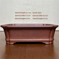 Pot Bunga Persegi dari Batu Tua Antik Buatan Tangan Tahan Karat dengan Lubang Drainase Desain Bernapas untuk Penggunaan Dalam/Luar Ruangan