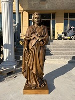 Statue de jardin artisanale en laiton représentant un dieu hindou ou un Bouddha