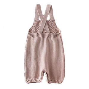 Combinaison en tricot décontractée pour bébé fille, motif floral, 100% coton, printemps-été, fabrication OEM - Product Image 1