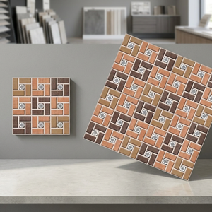 Carreaux de sol en céramique numérique gaufrés 300x300mm, surface brillante émaillée, 12x12 - Product Image 2