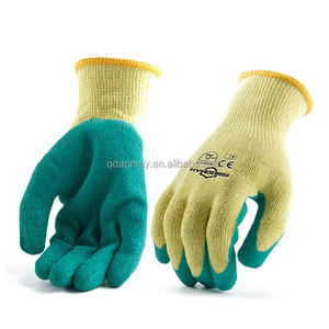 Antidérapant Latex Froissé Enduit Usine Pas Cher Coton Tricoté Sécurité Travail Gants De Protection guantes industriales - Product Image 1