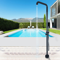 Colonne de douche en céramique brossée design avec double poignée et ensemble de douche latérale en acier inoxydable