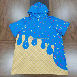 Ensemble sweat à capuche et <span class=keywords><strong>short</strong></span> FQ Custom Ice Creamm Drip Outdoors pour enfants – Maillots d'entraînement à manches courtes, hauts et uniformes <span class=keywords><strong>de</strong></span> <span class=keywords><strong>baseball</strong></span>/softball - Product Image 5