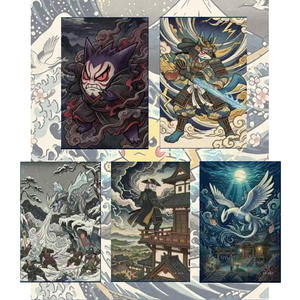 Cartes <span class=keywords><strong>de</strong></span> collection <span class=keywords><strong>de</strong></span> haute qualité imprimées en couleur, écologiques, pour jeux <span class=keywords><strong>de</strong></span> table, avec motifs Ukiyo-e Shikishi et art Pokémon - Product Image 5