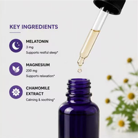 Gouttes liquides classiques OEM de mélatonine, magnésium et camomille pour le sommeil – Soutien botanique pour la relaxation nocturne et le maintien d'un bien-être apaisant en fin de soirée