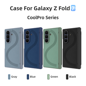 Funda CoolPro Series para Galaxy Z Fold 6 7 8, TPU y PC, a prueba de golpes, diseño en relieve, gris, azul, verde, negro - Product Image 1