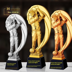 Trophée de compétition sportive en résine personnalisable pour le baseball, le football, le badminton - Trophée de champion MVP, cadeau, <span class=keywords><strong>récompense</strong></span> - Product Image 2
