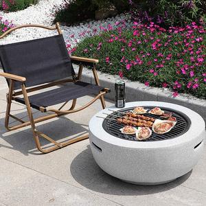 EU Round Fire Pit Tabletop Gas Charcoal <b>BBQ</b> Party Use Outdoor Camping <b>Large</b> Fire Pits - Product Image 4