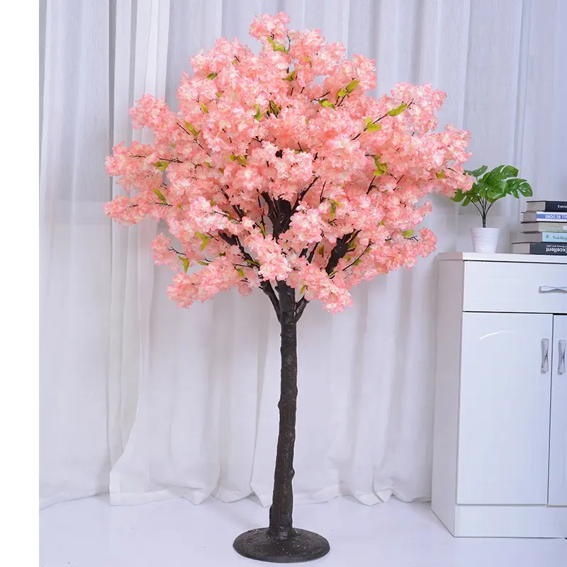 낮은 가격 인공 작은 벚꽃 나무 웨딩 장식 테이블 중앙에있는 가짜 사쿠라