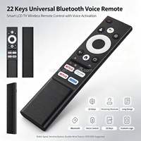 Télécommande universelle vocale pour téléviseur 22 touches, télécommande sans fil intelligente pour téléviseur LCD, usine OEM ODM