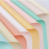 Factory Custom Double-Sided Resin Coated Macaron Solid Color Floral Bouquet Wrapping Waterproof Paperboard Premium Quality