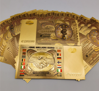 Billets de banque en plaqué or 24k, billets commémoratifs euro, décoration de billets de banque en or plaqué Antique, Souvenir 1000000