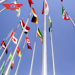 Fabricant de mât de drapeau extérieur en aluminium de grande taille avec halyard interne manuel en acier inoxydable 304 316 de 6 m 36 m - Product Image 2