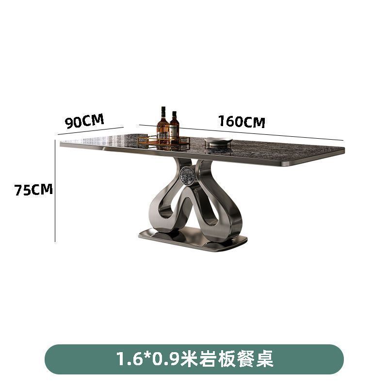 Table à manger en dalle de pierre de 1,6*0,9 m