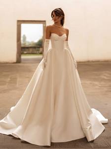 Mily <span class=keywords><strong>sposa</strong></span> MHL669 <span class=keywords><strong>tasche</strong></span> con corsetto stringato rigido tessuto Mikado basco vita abiti <span class=keywords><strong>da</strong></span> <span class=keywords><strong>sposa</strong></span> <span class=keywords><strong>da</strong></span> ballo <span class=keywords><strong>abito</strong></span> - Product Image 4